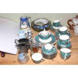 Collection of Royal Doulton, Wedgwood, metalwares and glass.