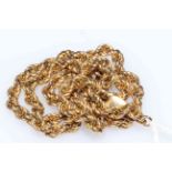 9 carat gold rope twist necklace.