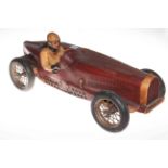 Composite vintage sports car toy, 69cm.