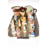 Two Royal Doulton character jugs and two other,