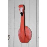 Composite model of flamingo bird head, 65cm.