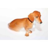 Herend porcelain dachshund, 22cm length.