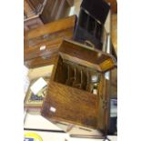 Two slope front stationery boxes, Victorian rosewood writing box,