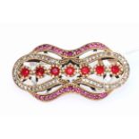 Ruby Art Deco brooch.