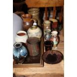 Collection of Studio Pottery, three framed tiles, etc.