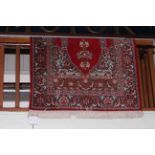 Persian design prayer rug with a red ground, 1.80 by 1.20.