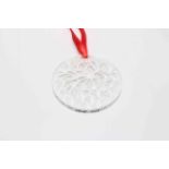 Lalique Christmas decoration, boxed.