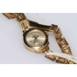 9 carat gold Gamy, Swiss bracelet watch.