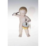 Bisque pottery infant drummer boy.