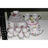 Collection of Spode 'Marlborough Sprays', dinner and teaware including two jugs, tureen,