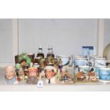 Collection of Royal Doulton cricket character jugs, Hornsea, Lilliput Lane, Coalport RAF cups,