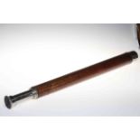 Leather bound telescope by Cary, 184 Strand, London, 81cm length.