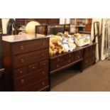 Stag Minstrel, triple mirror dressing table, seven drawer chest,