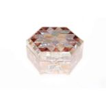Mother of pearl trinket box, 12cm.