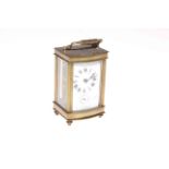 Gilt brass carriage clock.