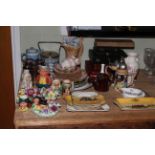 Royal Doulton Series Ware sandwich set, cased cutlery, teaware, china posies, Sylvac jug, toby jugs,
