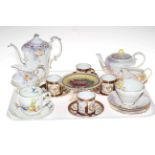 Collection of Paragon china including four coffee cans and saucers,