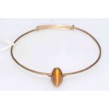 Tigers Eye gold bangle.