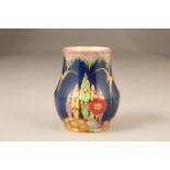 Art Deco Carlton ware vase in the fantasia pattern. Pattern number 3406. Height 15.5cm