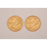 Two Victorian Gold Half Sovereigns (both 1901)