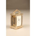 Limited edition silver cased carriage clock by Charles Frodsham London. White dial, black Roman