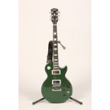 Gibson Robot Tronical, metallic green with trapezoid inlay. Serial number 011480324. Nashville April