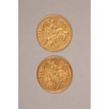 Two Victorian Gold Half Sovereigns (both 1898)