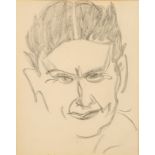 John Duncan Fergusson RBA (Scottish 1874-1961) ARR Framed pencil drawing 'A Man's Head' 16cm x 12.