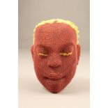 David Mach RA (Scottish born 1956) ARR Matchstick head sculpture in red and yellow, signed to