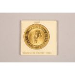 The Australian Nugget, half ounce fine Gold 1987 50 dollar coin 'Hand of Faith'