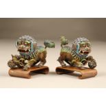 Pair of 20th Century Chinese cloisonné and silver dogs of fo, stamped silver. 9.5cm long 6.5cm high