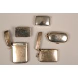 A collection of silver ware including: Silver sovereign holder assay marked Birmingham 1908 George