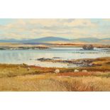 David Long Framed oil on canvas, ARR signed 'On the Road to Glen Coe' 44cm x 34cm
