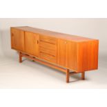 Nils Johnsson for Troeds large 1960s teak sideboard made in Sweden which consists of two sliding