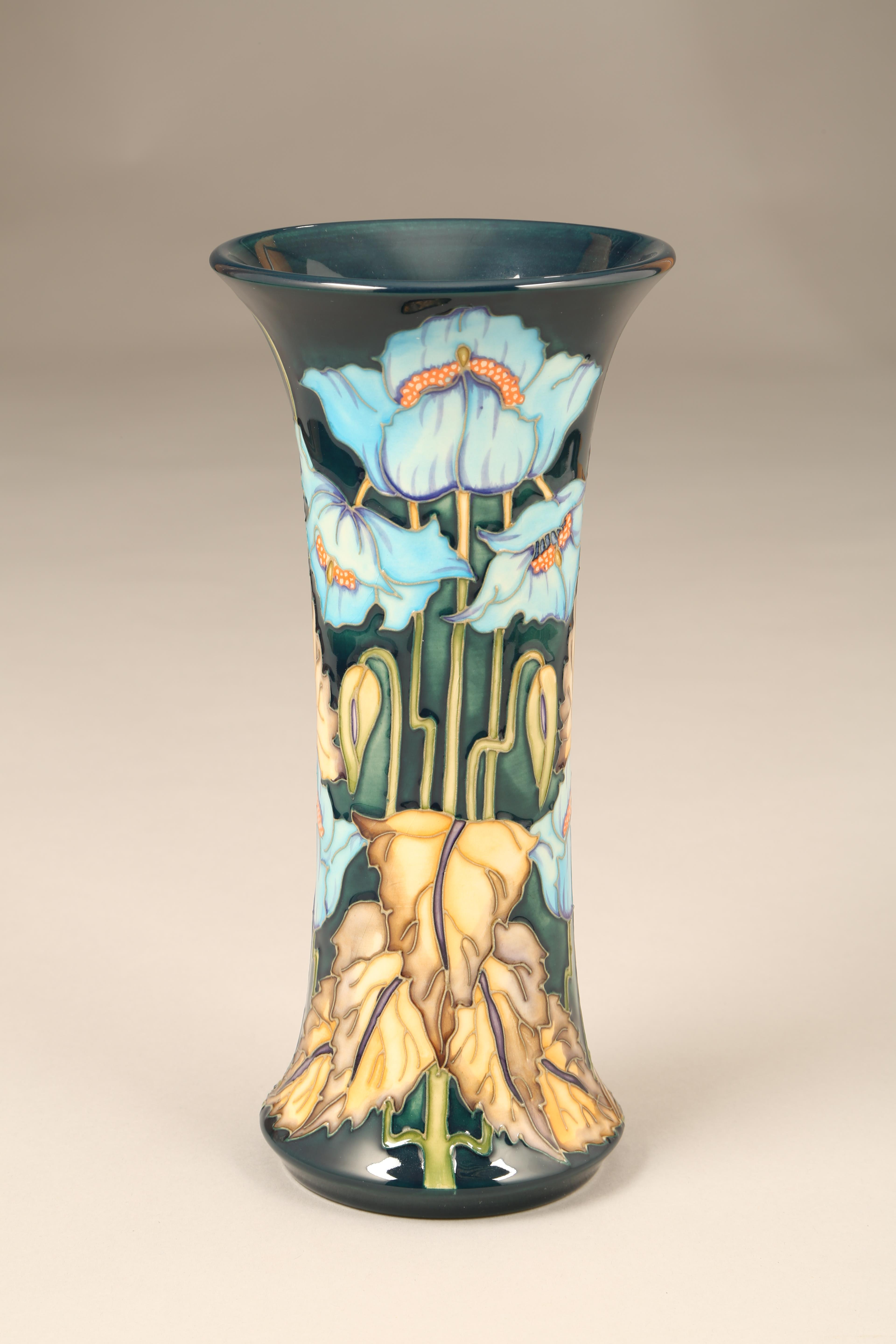 Moorcroft vase, 'Blue Rhapsody' No 807 designed and signed by Philip Gibson dated 2001 made for