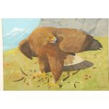 Ralston Gudgeon RSW (Scottish1910-1984) ARR Framed watercolour, signed 'Golden Eagle' 74cm x 54cm