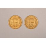 Two Victorian Gold Half Sovereigns (both 1887)