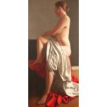 Dylan Lisle ARR Framed oil on canvas, 'Nude Study' 100cm x 48cm