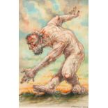 Peter Howson OBE (Scottish Born 1958) ARR Framed mixed media, signed dated 2013 'Coming Back' 29cm x