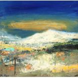 Nael Hanna (Scottish/Iraqi born 1959) ARR Walnut framed oil on board, signed 'Angus Hills In Winter'