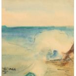 Teresa Jordà Vitó (Spanish Contemporary) ARR Framed watercolour, initialled, dated 1966 'Seascape'