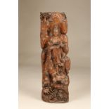 20th Century Chinese carved hardwood figure of Guanyin. 48cm high