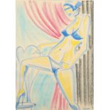 Frank McFadden ARR Framed pastel, signed 'Dancer' 57cm x 40cm