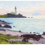 Frank Colclough ARR Framed oil on board, signed 'Turnberry Lighthouse' 24cm x 24cm