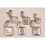 A collection of six assorted silver vesta cases, assay marked Birmingham 1904, Birmingham 1908,