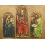 Framed 19th Century Russian icon with a gilt triptych mount 65cm x 75cm