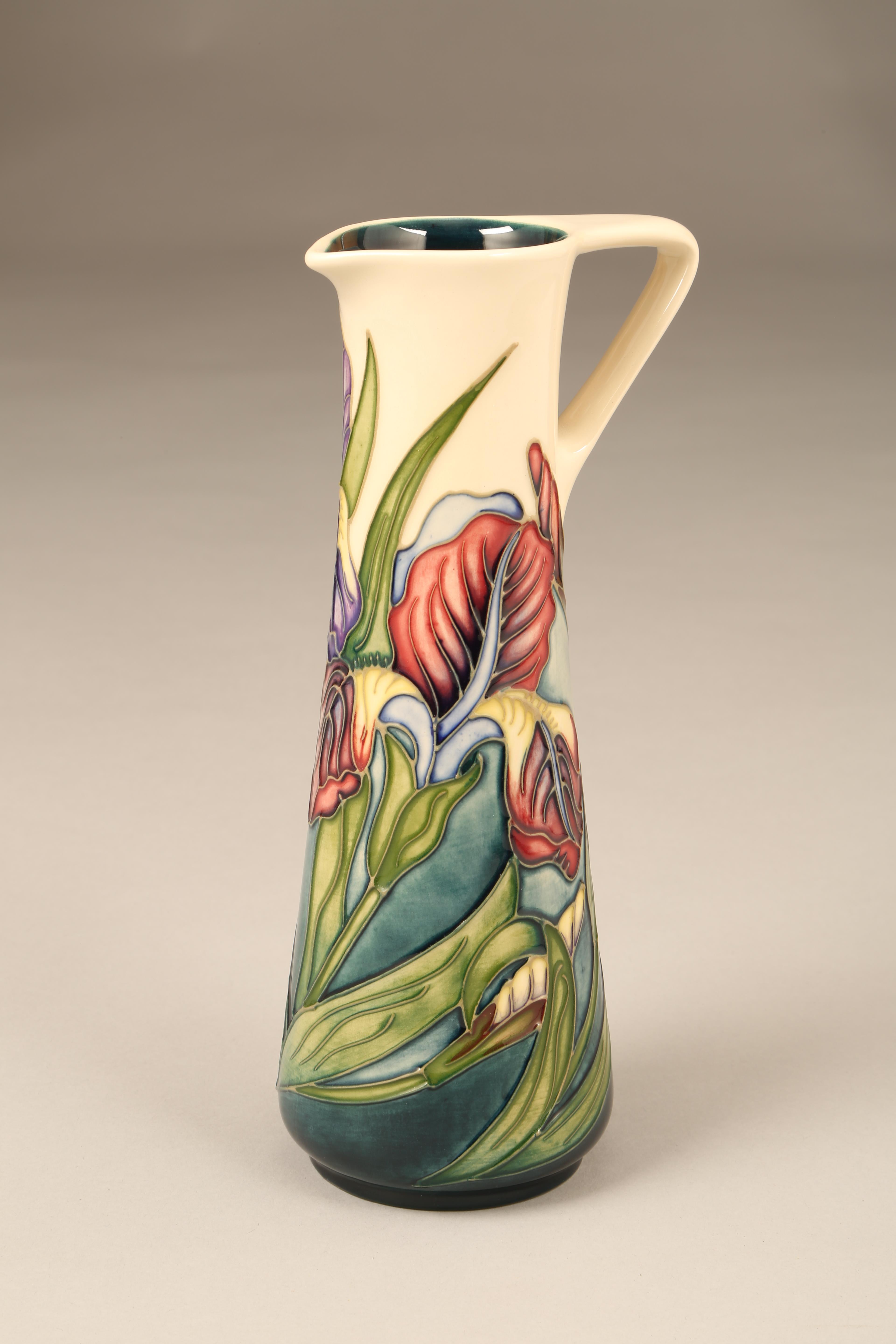 Moorcroft ewer, 'Iris' No 1693 made for the Moorcroft Collectors Club 24cm high