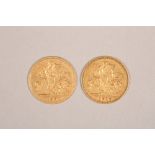 Two Victorian Gold Half Sovereigns (1896 & 1897)