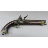 ‡ A .700 CALIBRE CONTINENTAL FLINTLOCK PISTOL FOR INDIAN USE, LIÈGE, EARLY 19TH CENTURY of