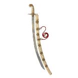 ‡ AN OTTOMAN DECORATED SWORD (KILIG), TURKEY, 19TH CENTURY with curved blade formed with a double-